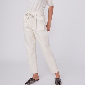 Paige Melila Paperbag waist vegan leather pants